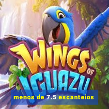 menos de 7.5 escanteios